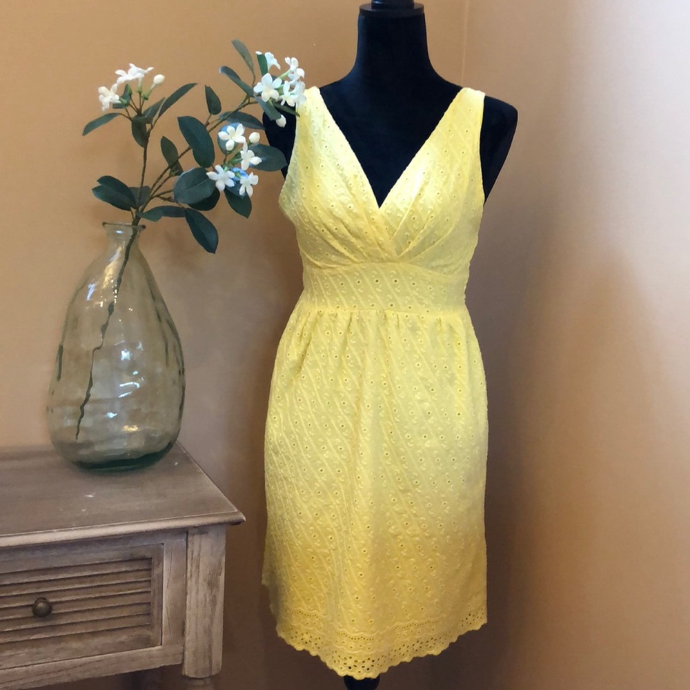 Eyelet empire dress